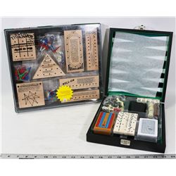 CASED MULTI GAME - CHESS, BACKGAMMON, CRIB- SEALED
