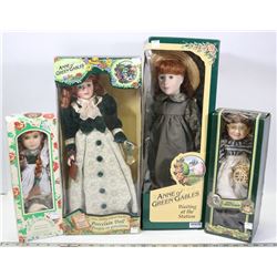 LOT OF  4 ANNE OF GREEN GABLES DOLLS