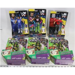 NEW LOT OF ASSORTED FIGURES INCLUDING NINJA TURTLE