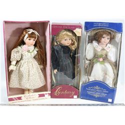 LOT OF 3 ASSORTED DOLLS