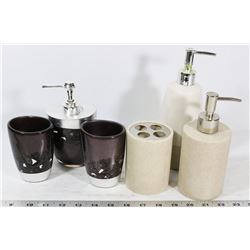 BOX W/ 2 SETS OF SHOWHOME BATHROOM ACCESSORIES