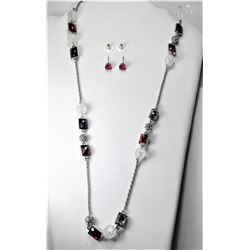 18)  SILVER TONE WITH CRACKED ICE ROUND