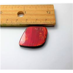 3) RED FIRE AMMOLITE RECTANGULAR GEMSTONE