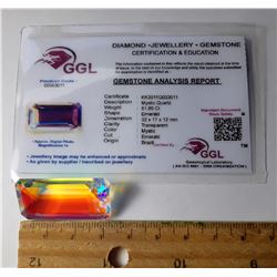 1)  EMERALD CUT 51.85CT MYSTIC QUARTZ