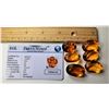 Image 1 : 2)  LOT OF 6 OVAL CITRINE GEMSTONES