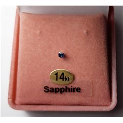 10)  NEW 14KT GOLD & SAPPHIRE NOSE STUD