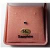 Image 1 : 10)  NEW 14KT GOLD & SAPPHIRE NOSE STUD
