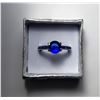Image 1 : 11)  RHODIUM PLATED SAPPHIRE FASHION