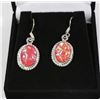 Image 1 : #62-AUSTRALIAN TRIPLE FIRE OPAL  EARRING