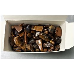 8)  LOT OF 100GRAMS OF POLISHED TIGER'S EYE
