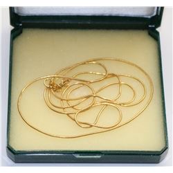 28 INCH GOLD PLATED SNAKE CHAIN