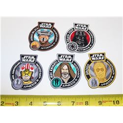 SET OF 5 STAR WARS PATCHES