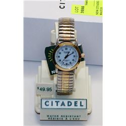 NEW CITADEL WOMENS QUARTZ WATCH.