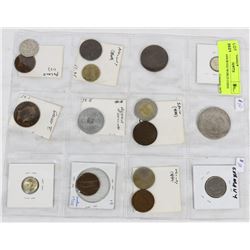 LOT OF ASSORTED WORLD COINS