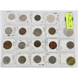 LOT OF ASSORTED WORLD COINS
