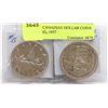Image 1 : LOT OF 2 CANADIAN DOLLAR COINS INCLUDING, 1957