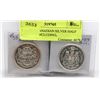 Image 1 : LOT OF 2 CANADIAN SILVER HALF DOLLARS INCLUDING,