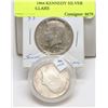 Image 1 : LOT OF 2 1964 KENNEDY SILVER HALF DOLLARS