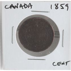CANADA 1859 CENT COIN.
