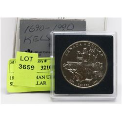 1990 CANADIAN UNCIRCULATED SILVER DOLLAR