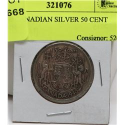 1940 CANADIAN SILVER 50 CENT COIN