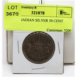1942 CANADIAN SILVER 50 CENT COIN