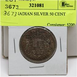 1945 CANADIAN SILVER 50 CENT COIN