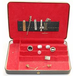 VINTAGE BOX DESIGNED FOR CUFFLINKS AND TIE CLIPS
