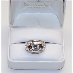 .925 SILVER RING W/7 CUBIC ZIRCONIA