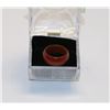 Image 1 : CARNELIAN STONE RING - APPROX SIZE 8.5