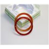 Image 1 : PAIR OF JADE BANGLES -  YOUTH/CHILDRENS SIZE