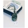 Image 1 : CARVED JADE STONE PENDANT NECKLACE