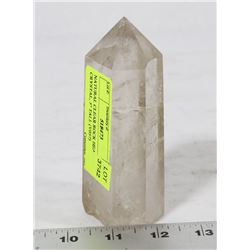 NATURAL CLEAR ROCK HEALING CRYSTAL, 5" TALL (V057)