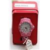 Image 1 : NEW HELLO KITTY WATCH PINK STRAP TIN BOX.