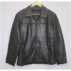 DENVER HAYES GENUINE LEATHER MENS JACKET WITH