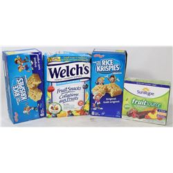 BAG OF RICE KRISPIE AND FRUIT SNACKS