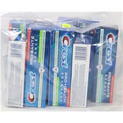 BAG OF ASSORTED SIZE CREST PRO HEALTH TOOTHPASTE
