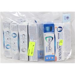 BAG OF SENSODYNE TOOTHPASTE