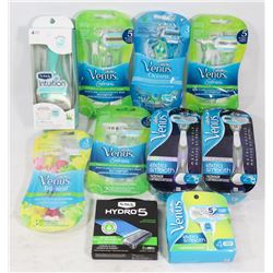 BAG OF ASSORTED WOMENS RAZORS