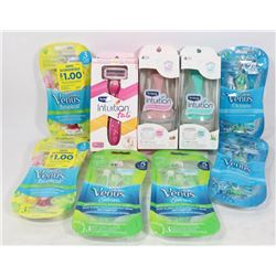 BAG OF ASSORTED WOMENS RAZORS