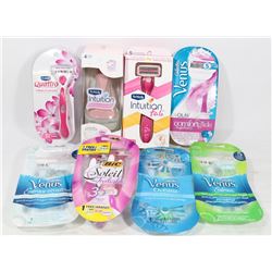 BAG OF ASSORTED WOMENS RAZORS