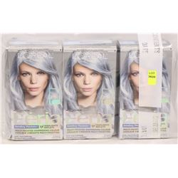 3 PACKS OF LOREAL FERIA SAPPHIRE SMOKE HAIR DYE
