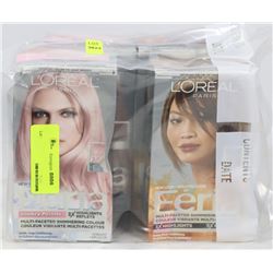 4 PACKS OF LOREAL FERIA ASSORTED HAIR DYE