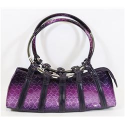 PURPLE SNAKESKIN STYLE HANDBAG