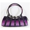 Image 1 : PURPLE SNAKESKIN STYLE HANDBAG