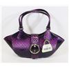 Image 1 : PURPLE SNAKESKIN STYLE HANDBAG