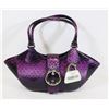 Image 1 : PURPLE SNAKESKIN STYLE HANDBAG