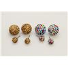 Image 1 : 2 PAIRS OF NEW "DOUBLE THE FUN" SPARKLE BALLS STUD