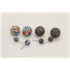 Image 1 : 2 PAIRS OF NEW "DOUBLE THE FUN" SPARKLE BALLS STUD