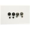Image 1 : 2 PAIRS OF NEW "DOUBLE THE FUN" SPARKLE BALLS STUD